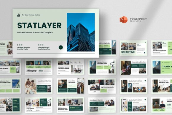 Business Statistic Powerpoint Template