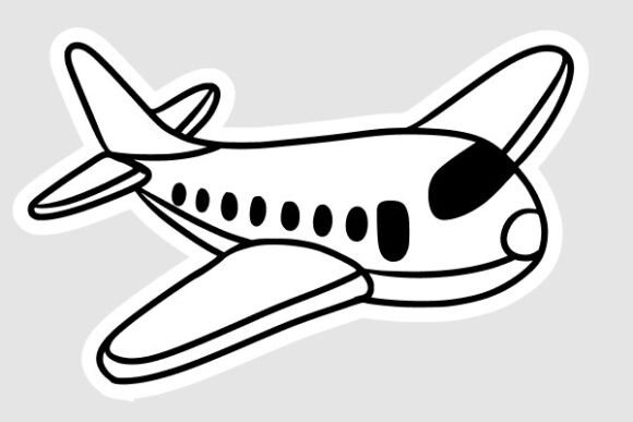 Cute Airplane Illustration: A Versatile Design Asset