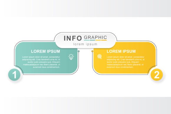 Infographic Template Design with 2 Step