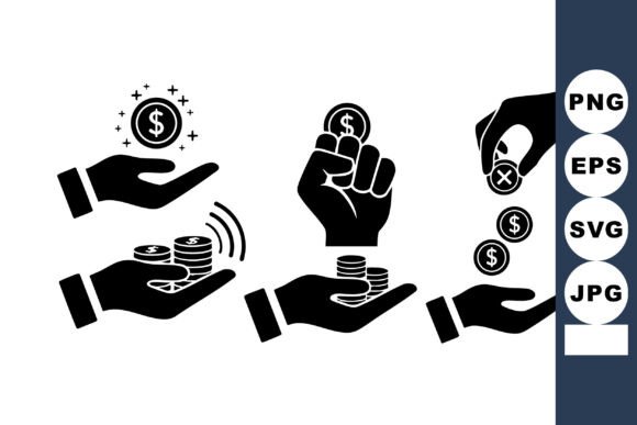 Minimalist Money Hands Icons: A Modern Visual Tool for Financial Concepts