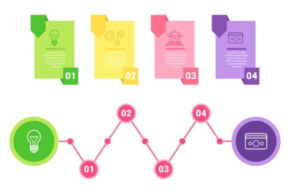 Process Steps Infographic Set