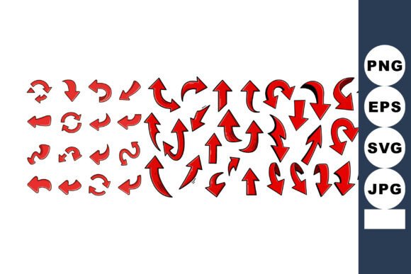 Red Arrow Vector Icons Set: A Versatile Tool for Modern Design