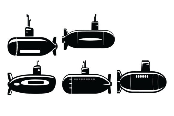 Submarine Vector Silhouette Set: A Versatile Resource for Creative Projects