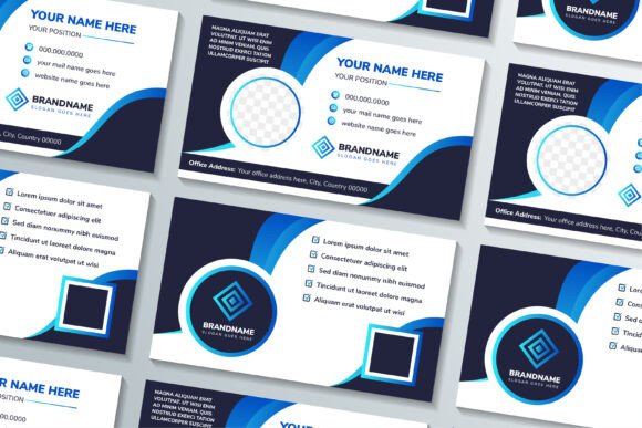 Wave Blue Gradient Business Card: A Modern Design for Professional Communication